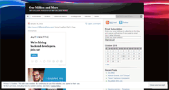 Desktop Screenshot of onemillionandmore.wordpress.com