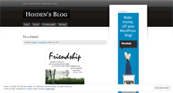 Desktop Screenshot of hoiden.wordpress.com