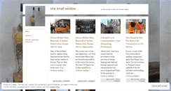 Desktop Screenshot of onesmallwindow.wordpress.com