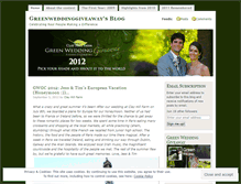 Tablet Screenshot of greenweddinggiveaway.wordpress.com
