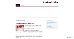 Desktop Screenshot of 2minuteblog.wordpress.com