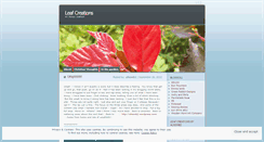 Desktop Screenshot of leafcreations.wordpress.com