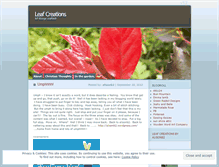 Tablet Screenshot of leafcreations.wordpress.com