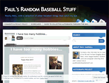 Tablet Screenshot of paulsrandomstuff.wordpress.com