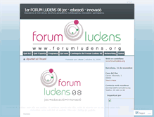 Tablet Screenshot of forumludens.wordpress.com