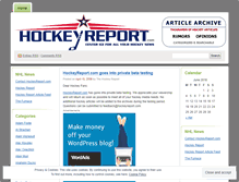 Tablet Screenshot of hockeyreport.wordpress.com