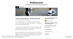 Desktop Screenshot of firsttimerunner.wordpress.com