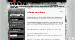 Desktop Screenshot of actofdefiance.wordpress.com