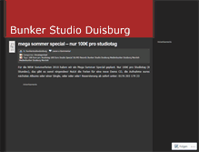 Tablet Screenshot of bunkerstudiosduisburg.wordpress.com