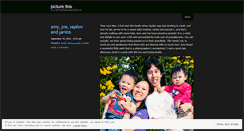 Desktop Screenshot of blogpicturethis.wordpress.com