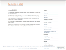 Tablet Screenshot of lamenteesfragil.wordpress.com