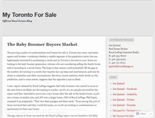 Tablet Screenshot of mytorontoforsale.wordpress.com