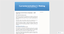 Desktop Screenshot of currenteventsdiary.wordpress.com