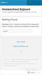 Mobile Screenshot of homeschoolsojourn.wordpress.com