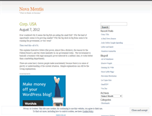 Tablet Screenshot of novamentis.wordpress.com