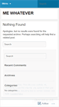 Mobile Screenshot of mewhatever.wordpress.com