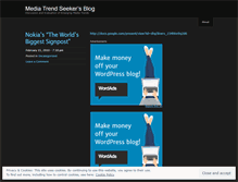 Tablet Screenshot of mediatrendseeker.wordpress.com