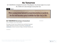 Tablet Screenshot of notomorrowfilm.wordpress.com