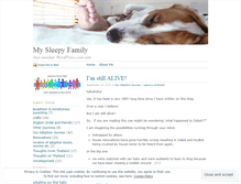 Tablet Screenshot of mysleepyfamily.wordpress.com