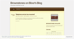 Desktop Screenshot of brownstonesonbloor.wordpress.com