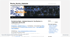 Desktop Screenshot of pechakuchaadelaide.wordpress.com