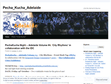 Tablet Screenshot of pechakuchaadelaide.wordpress.com