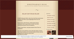 Desktop Screenshot of hirzithariqi.wordpress.com