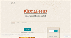 Desktop Screenshot of khanaapeena.wordpress.com