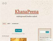 Tablet Screenshot of khanaapeena.wordpress.com