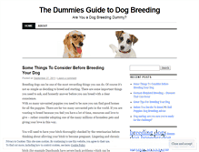 Tablet Screenshot of dummiesguidetodogbreeding.wordpress.com