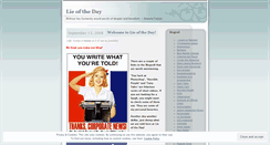 Desktop Screenshot of lieoftheday.wordpress.com