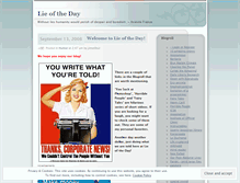 Tablet Screenshot of lieoftheday.wordpress.com
