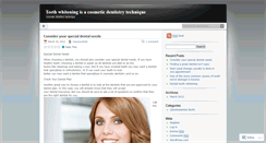 Desktop Screenshot of dentistrytechnique.wordpress.com