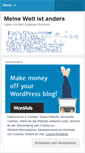 Mobile Screenshot of meineweltistanders.wordpress.com