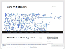 Tablet Screenshot of meineweltistanders.wordpress.com