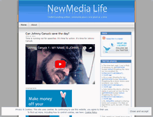 Tablet Screenshot of newmedialife.wordpress.com