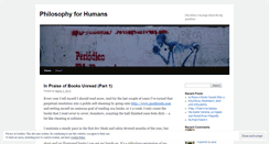 Desktop Screenshot of philosophyforhumans.wordpress.com