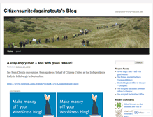 Tablet Screenshot of citizensunitedagainstcuts.wordpress.com