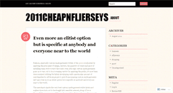 Desktop Screenshot of 2011cheapnfljerseys.wordpress.com