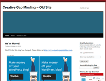 Tablet Screenshot of creativegapminding.wordpress.com