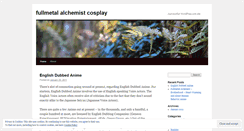 Desktop Screenshot of fullmetalalchemistcosplay.wordpress.com