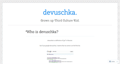 Desktop Screenshot of devuschka.wordpress.com