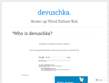 Tablet Screenshot of devuschka.wordpress.com