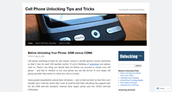 Desktop Screenshot of cellphoneunlocking.wordpress.com