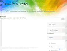 Tablet Screenshot of islamfromscratch.wordpress.com