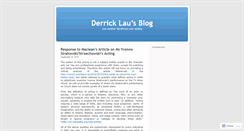 Desktop Screenshot of derricklau.wordpress.com