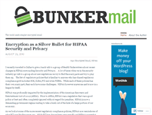 Tablet Screenshot of bunkermail.wordpress.com