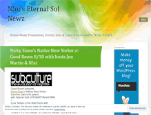 Tablet Screenshot of ninieternalsol.wordpress.com