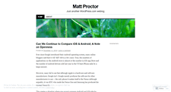 Desktop Screenshot of mattproctor.wordpress.com