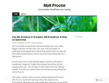 Tablet Screenshot of mattproctor.wordpress.com